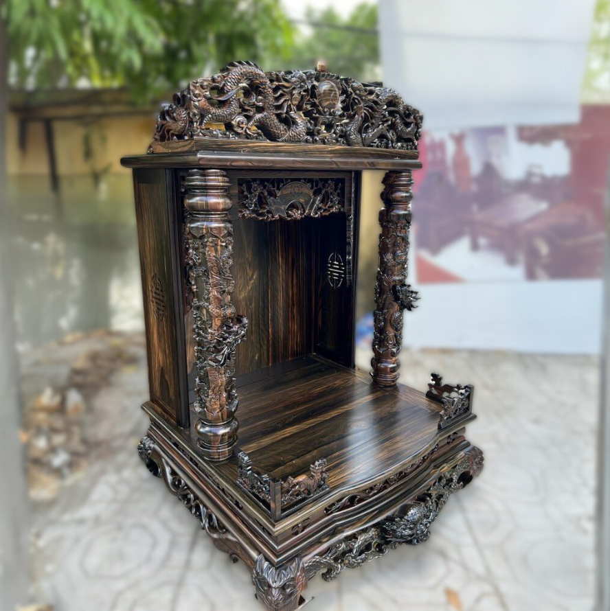 Phong thủy Bàn thờ Gỗ Mun tốt lành